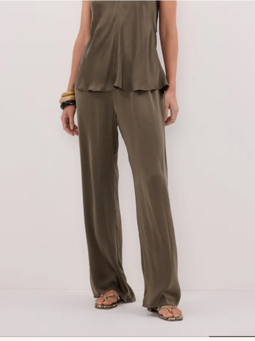 DISSH Wide-Leg Cupro drawstring pants-size 4/small